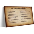 thumbnail image 1 of Ten Commandments Wall Art Framed Prayer Poster Vintage Ten Commandments Canvas Painting Bible Quotes Wall Decor Christian Artwork Scripture Pictures for Bedroom Framed 12x18 inch, 1 of 5