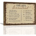 thumbnail image 1 of The Ten Commandments Wall Art Vintage 10 Commandments Pictures Wall Decor Scripture Bible Verse God Inspirational Quotes Canvas Prints Painting Framed Artwork for Church Bedroom Bathroom 16"x12", 1 of 6