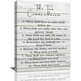 thumbnail image 1 of Ten Commandments Wall Decor 10 Commandments Wall Art Bible Verse Canvas Painting Christian Scriptures Pictures Prints Modern Framed Artwork Home Decoration for Living Room Bedroom Bathroom 12"x16", 1 of 6