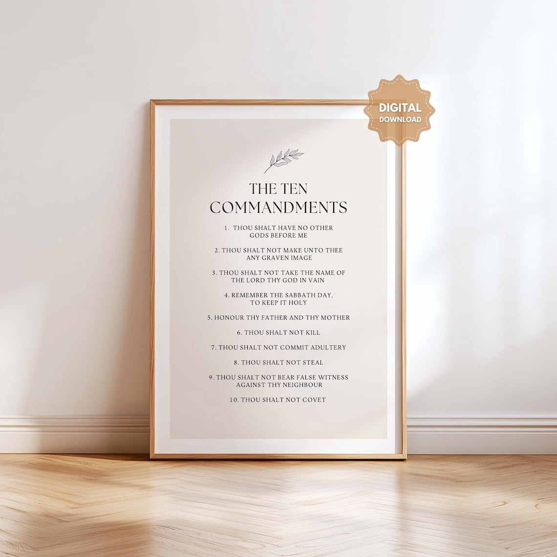Ten Commangments Ten Commandments Wall Exodus 20 3 17 Poster for Home Wall Decor ...