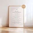 Ten Commangments Ten Commandments Wall Exodus 20 3 17 Poster for Home Wall Decor ...