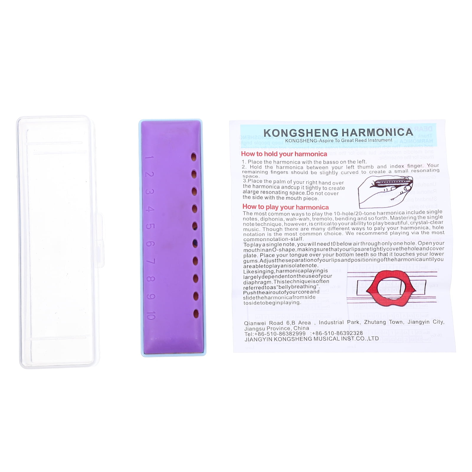 Ten Hole Harmonica Toy Portable Childrens Toys Musical Instrument 10hole Harmonicas Instruments