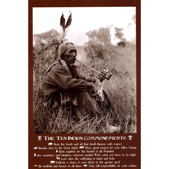 Ten Indian Commandments Poster - 24x36