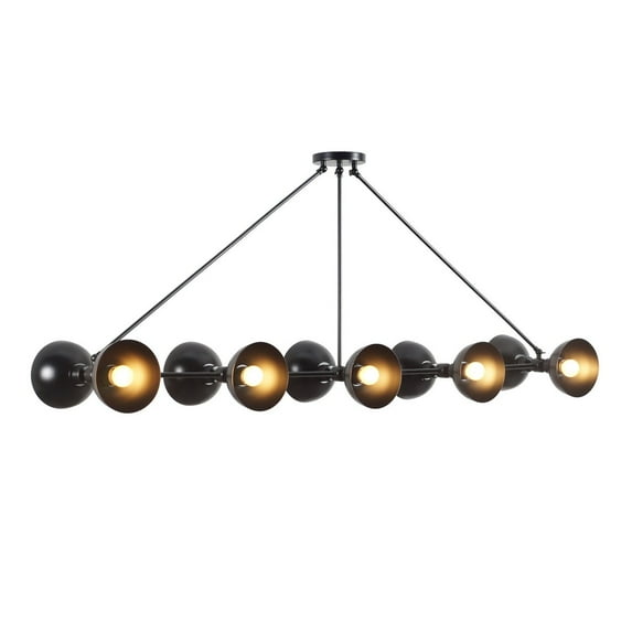 Ten Light Dome Shade Brass Sputnik Chandelier Light Fixture Raw Brass Ceiling Fixture