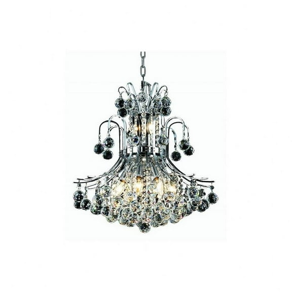 Ten Light Pendant-Chrome Finish-Royal Cut Crystal Type Bailey Street Home 390-Bel-3336750