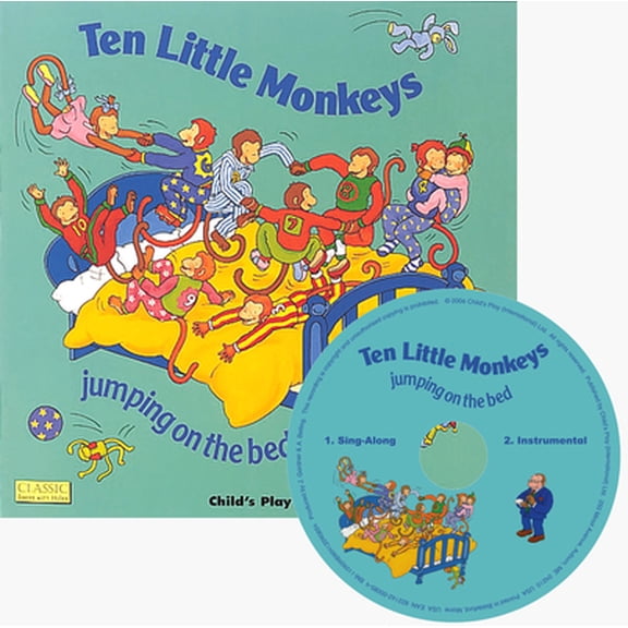 Pre-Owned Child's Play Books Ten Little Monkeys, Classic Books with Holes, Book with CD, 9781904550679, 1904550673, Paperback, Pap/Com edition