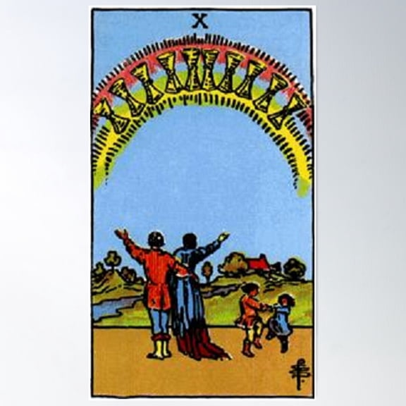 Ten Of Cups Tarot Poster Wall Art Modern Wall Decor For Living Room Bedroom Art