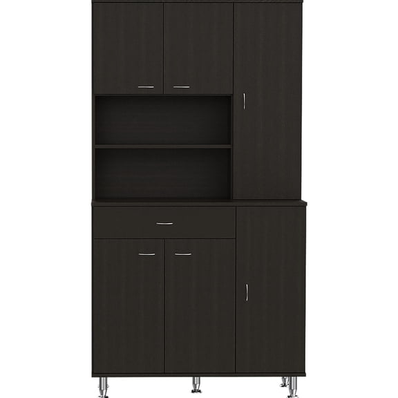 Ten Shelves Organization - Black Kitchen Pantry for Dishes