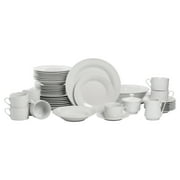 10 Strawberry Street Simply White Round 45-Piece Dinnerware Set