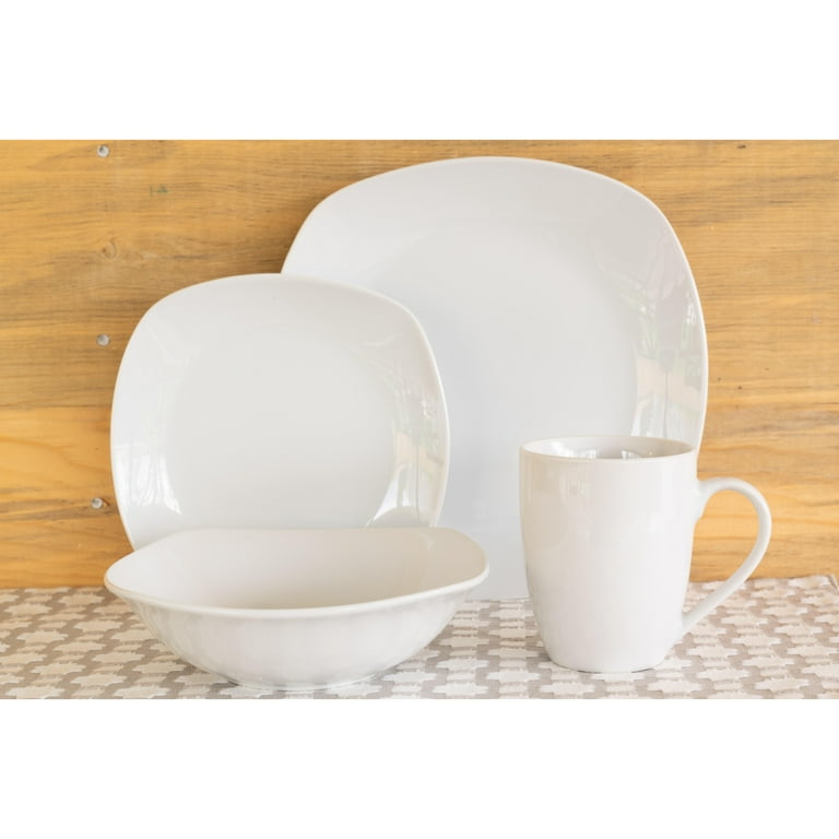 Ten Strawberry Street Simply White Square 32-Piece Dinnerware Set