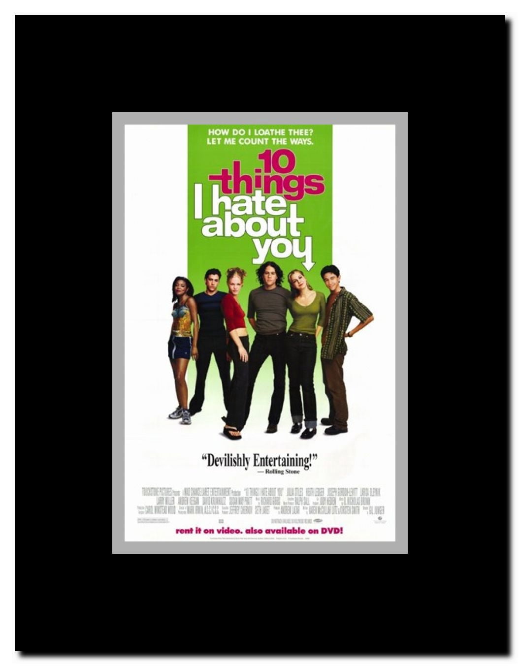 Ten Things I Hate About You Framed Movie Poster