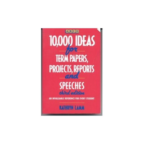 Pre-Owned 10000 Ideas Term Papers Lamm Paperback