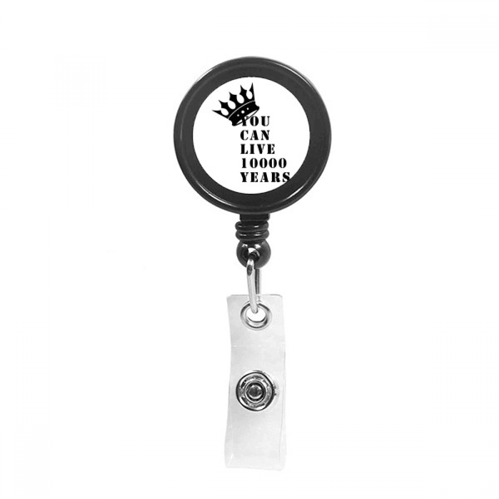 Ten Thousand Years Life Art Deco  Fashion Retractable Keychain Badge Holder ID Badge