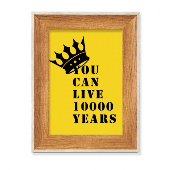 Ten Thousand Years Life Desktop Wooden Photo Frame Display Picture Art Painting Multiple Sets