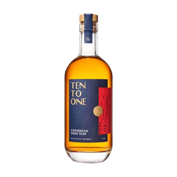 Ten To One Caribbean Dark Rum, 750 ml 40% ABV