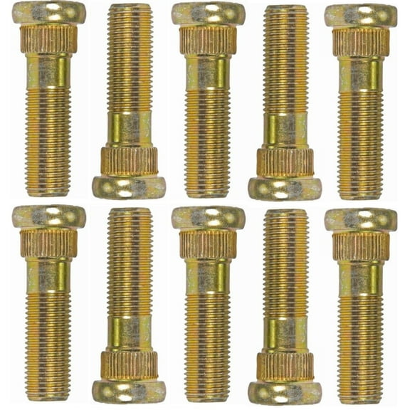 Ten-Upgraded Wheel Stud Bolts FITS: 1990-2025 Subaru Forester, WRX, STI, Outback, Impreza, B9, Tribeca, Legacy, XV Crosstrek BRZ, Ascent, SVX, Baja Toyota 86, Scion FR-S, M12-1.25, Stronger Than OEM