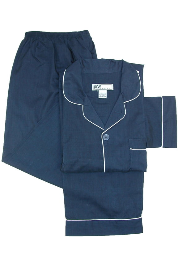 Long Sleeve Long Leg Solid Pajama Set