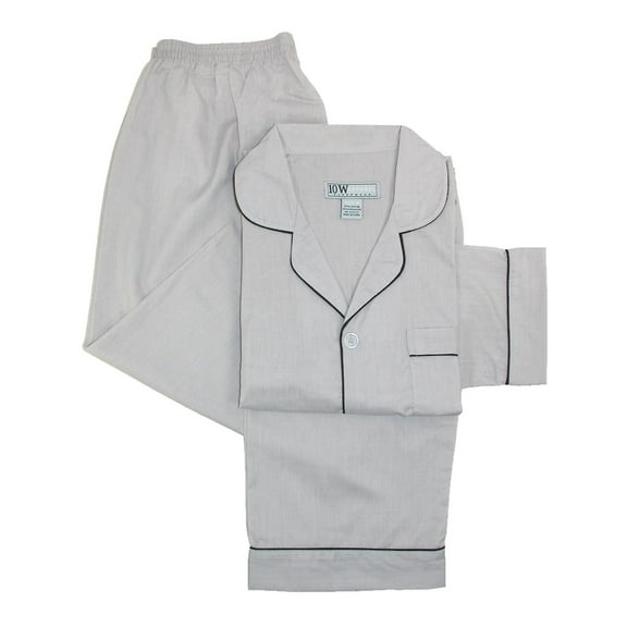 Ten West Apparel Long Sleeve Long Leg Solid Pajama Set