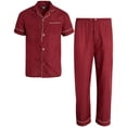 thumbnail image 1 of Ten West Apparel Men's 2-Piece Pajama Set with Short Sleeve Shirt and Long Pants, Size Medium , Checkers, 1 of 5