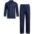 thumbnail image 1 of Ten West Apparel Men’s Pajamas Set - Long Sleeve Button Down Sleep Shirt and Pajama Bottoms Sleepwear Set, Size 2X-Large, Navy, 1 of 6