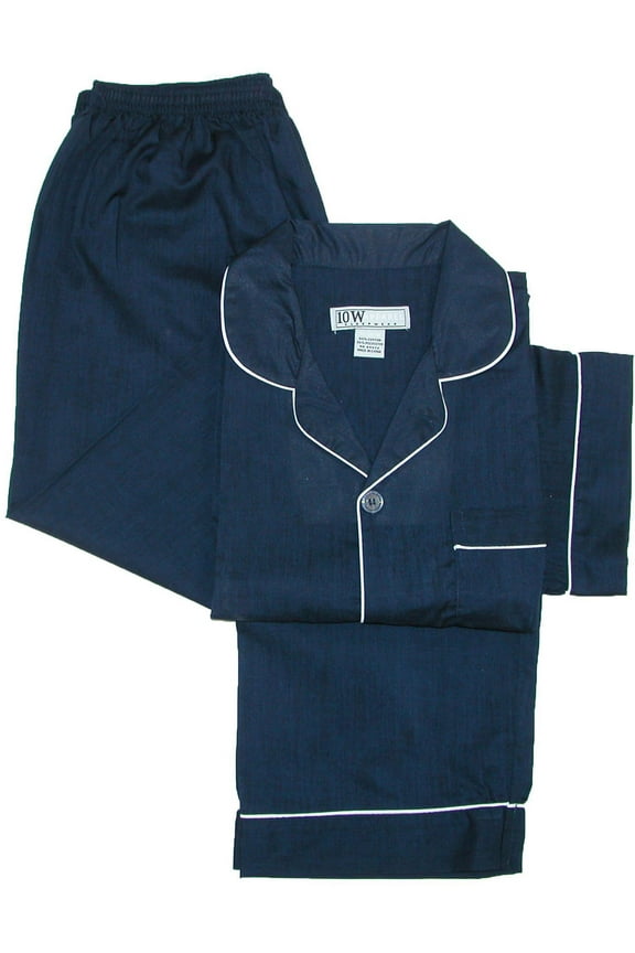 Short Sleeve Long Leg Solid Pajama Set (Men)