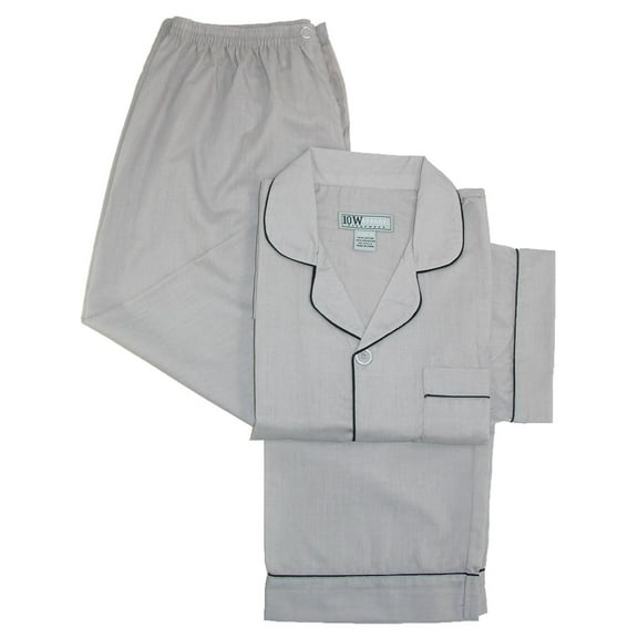 Ten West Apparel  Short Sleeve Long Leg Solid Pajama Set (Men)
