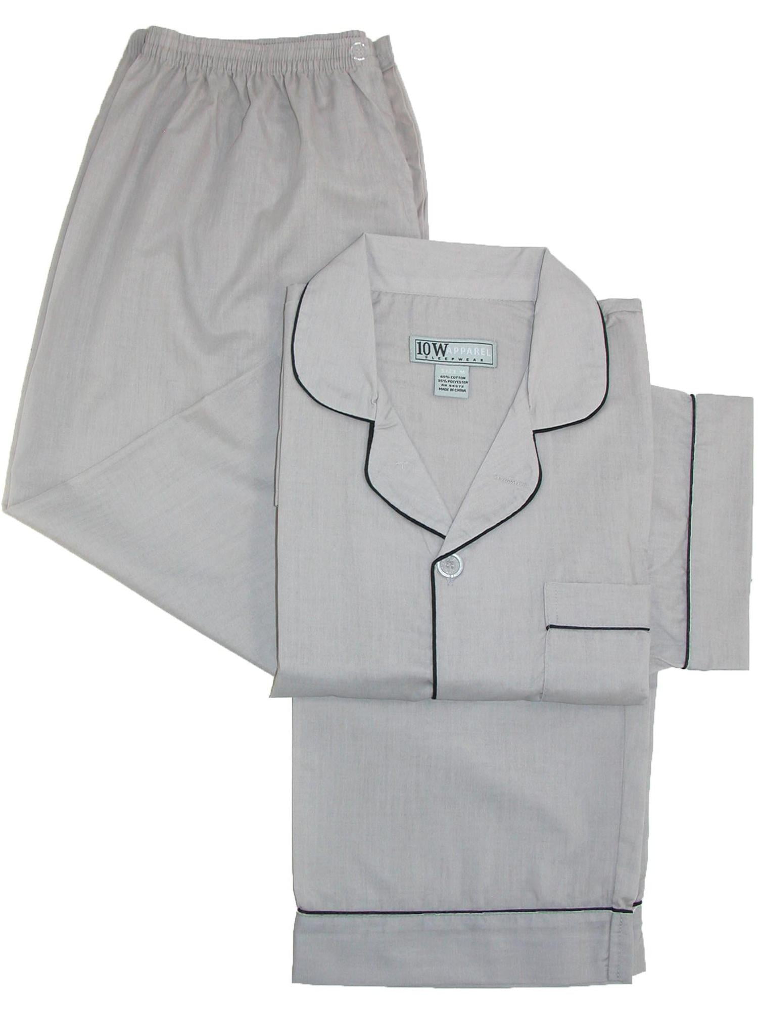 Ten West Apparel  Short Sleeve Long Leg Solid Pajama Set (Men)