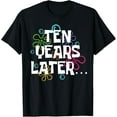 thumbnail image 1 of Ten Years Later Funny Meme 10 Year Old 10th Birthday Party T-ShirtMen and women, Black T-shirt, size: Extra large, 1 of 4