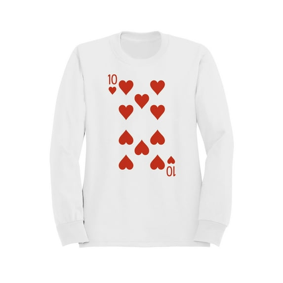 Ten of Hearts Playing Card Men's Sweatshirt