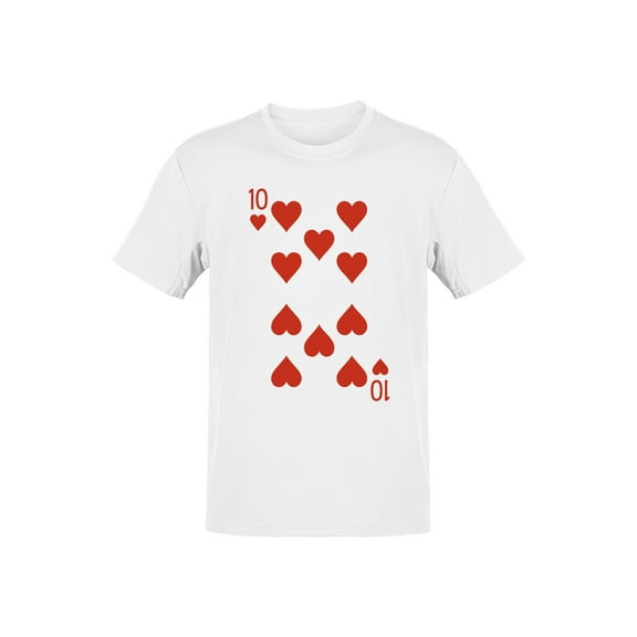Ten of Hearts Playing Card Men's T-shirt