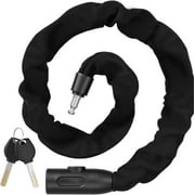 TenFans Heavy Duty Bicycle Lock Chain with Keys - 3 feet Anti-Theft Lock for Bikes, Motorcycles, Doors, Gates, Fences, Grills (6mm Thick)