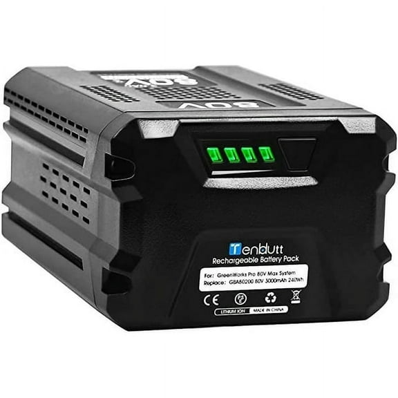 TenHutt 80V 3.0Ah Replacement Battery for Greenworks 80V Battery GBA80200 GBA80300 GBA80400 Lithium ion Battery High Capacity