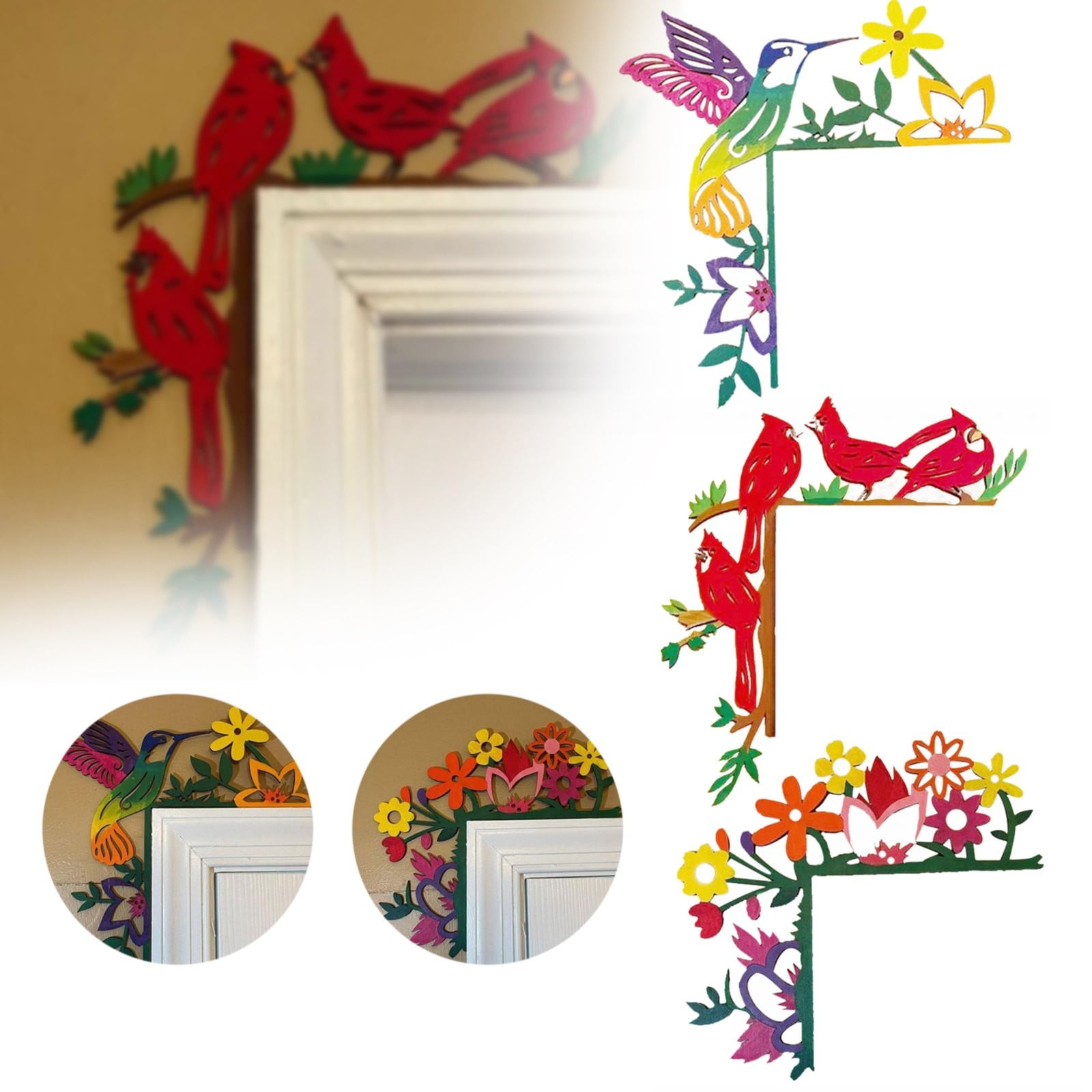 TenKen Clearance Hand Painted Door Topper Hummingbird Door Frame Corner