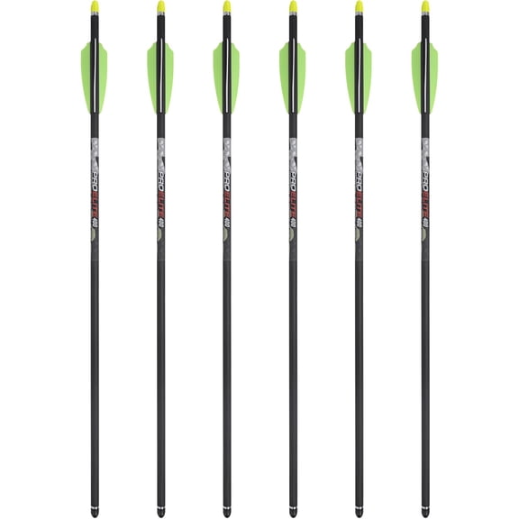 TenPoint Pro  400 Carbon Crossbow Arrows - 20", Pack of 6 - with -Nock HP & HP Aluminum Bushing