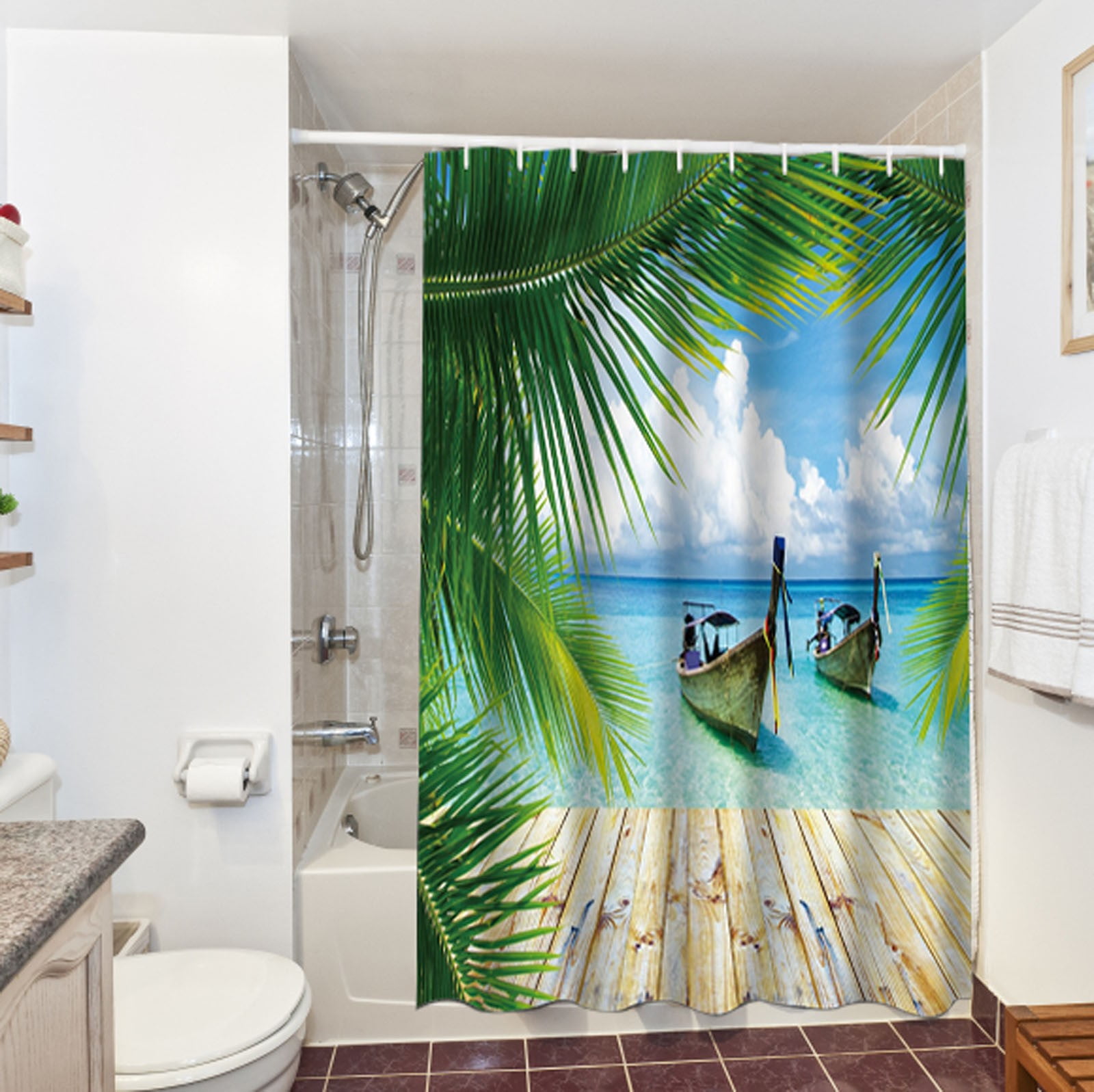 TenYiLy Clearance Shower Curtain Bathroom Shower Curtain Nature