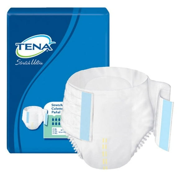 Tena Stretch Briefs Case, 2XL, Ultra Absorbency 64 Count