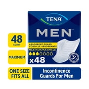 TENA Men Incontinence Guards for Men, Mens Pads, Bladder Control, Maximum Absorbency, 48 Count