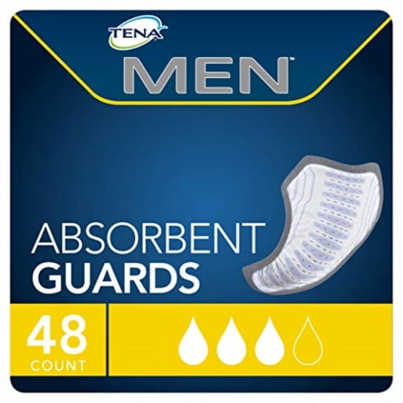 tena incontinence guards for men, moderate absorbency, 48 count