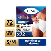 TENA Incontinence Underwear for Women, Super Plus, S/M, 72 Count