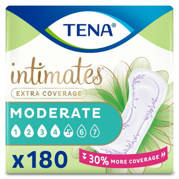Tena Intimates Extra Coverage Moderate Pads, 180 Ct