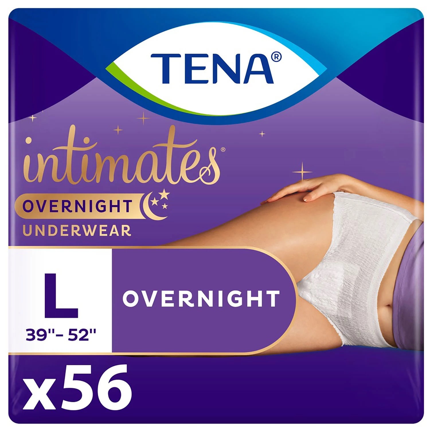 Tena Intimates Incontinence Overnight Underwear for Women, Size Large