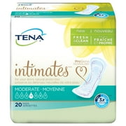 Tena Intimates Incontinence Pads For Women, Moderate Absorbency, Regular, 20 Ct, Pack of 4