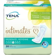 Tena Intimates Moderate Regular Incontinence Pad Panty Liners for Women, 20 Count (Pack of 2)