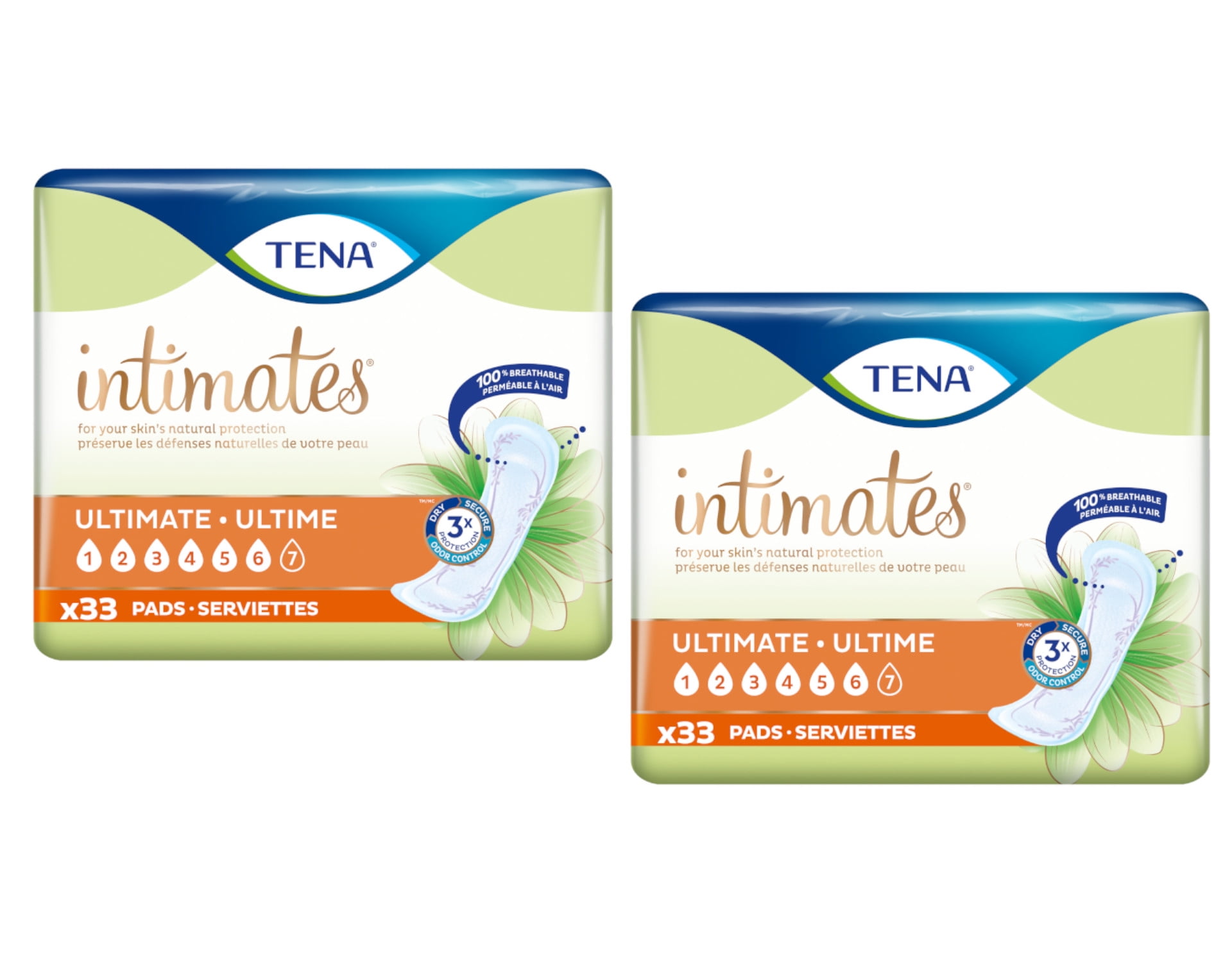 Tena Intimates Ultimate Regular Pad for Incontinence, Bladder Coverage ...