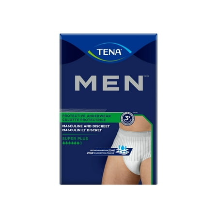 Tena Men's Protective Underwear For Incontinence Super Plus Small/Medium, 16 Count