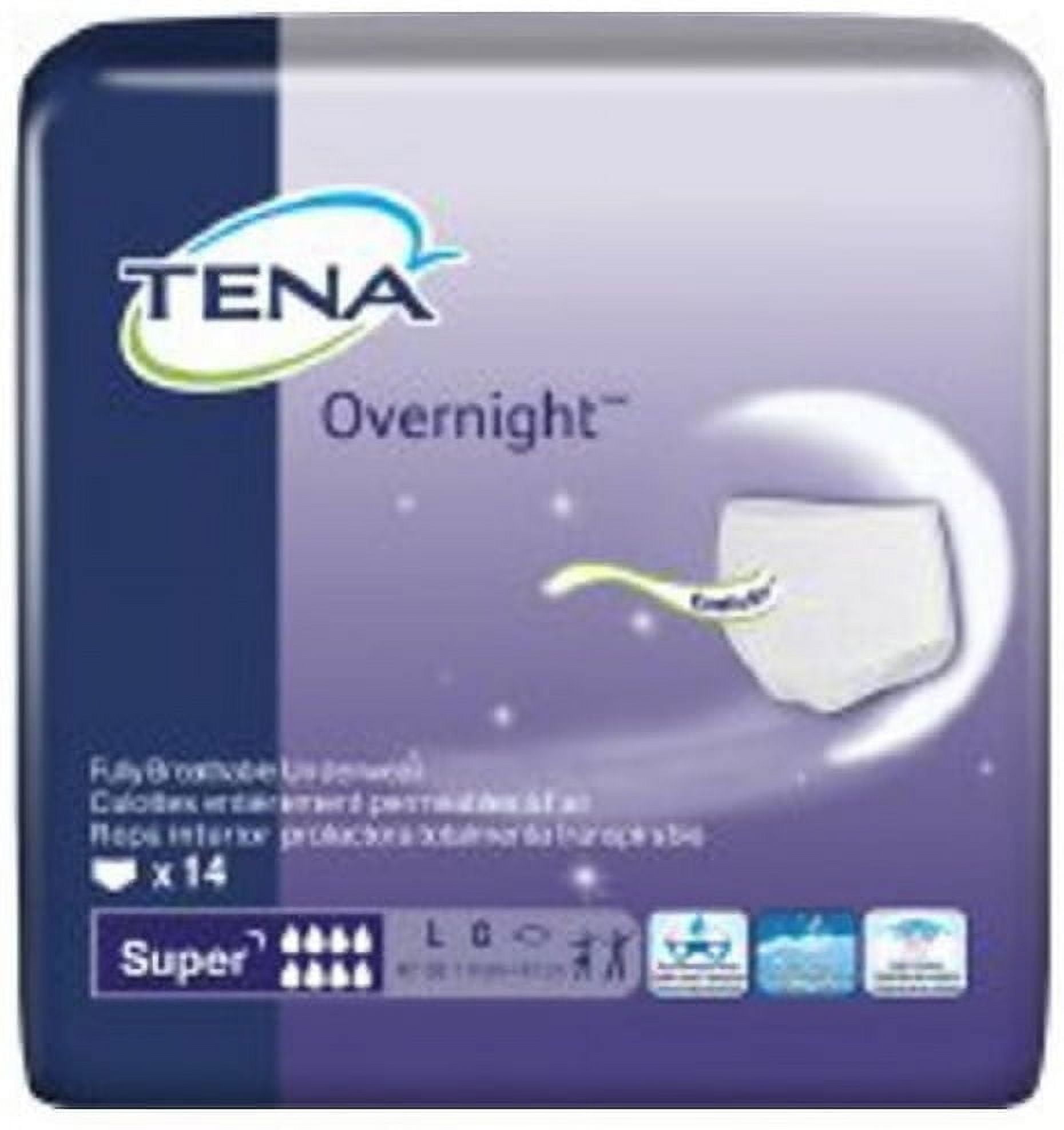 Tena Overnight Super Adult Underwear Pull On Large Disposable Heavy Absorbency, 72325 - Case of 56