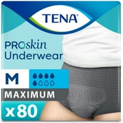 Tena ProSkin Incontinence Underwear for Men, Maximum, M, 80 Ct