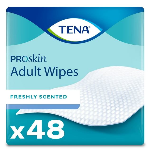 Tena ProSkin Ultra Adult Wipes, 48 Ct