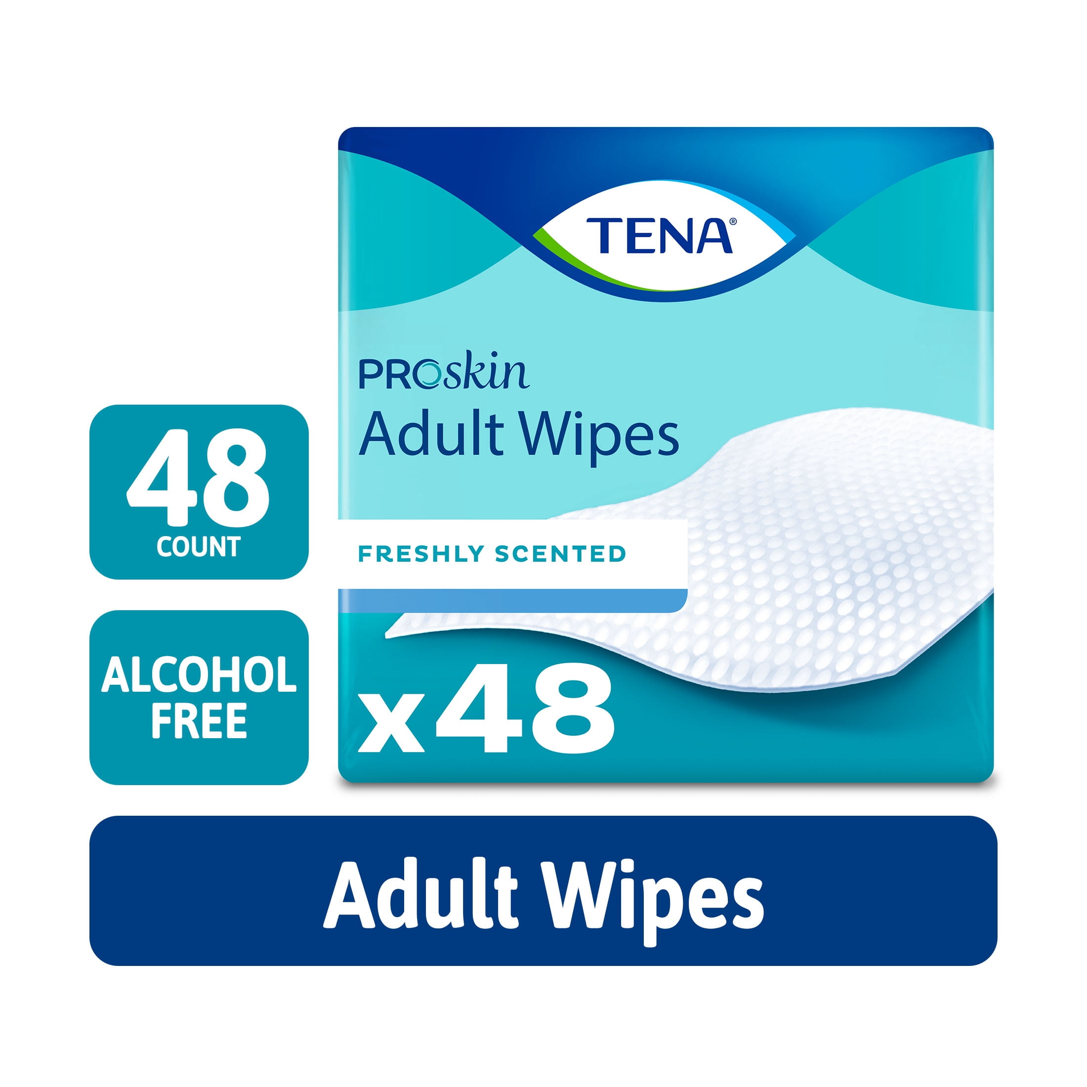Tena ProSkin Ultra Adult Wipes for Incontinence, 48 Count HSA/FSA
