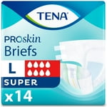 TENA ProSkin Unisex Adult Diapers with Tabs, Maximum Absorbency, Large, 14 ct